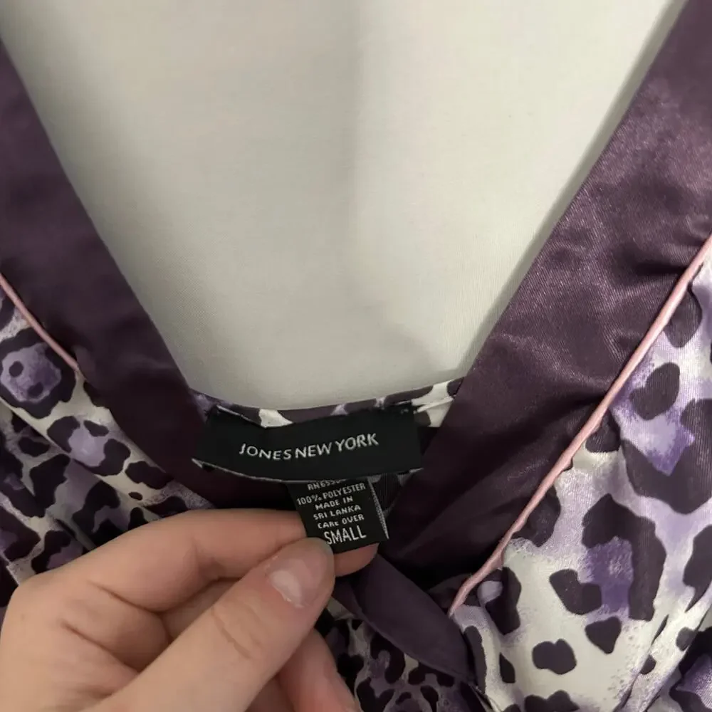 Vintage Jones New York Leopard Print V-Neck Satin Chemise Y2k Small - Picture 6 of 7